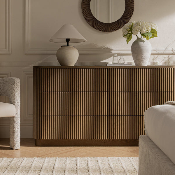 Maru Chest of 6 Drawers, Silver Oak