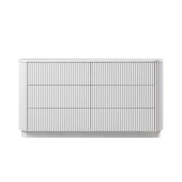 Maru Chest of 6 Drawers, Washed White - daals