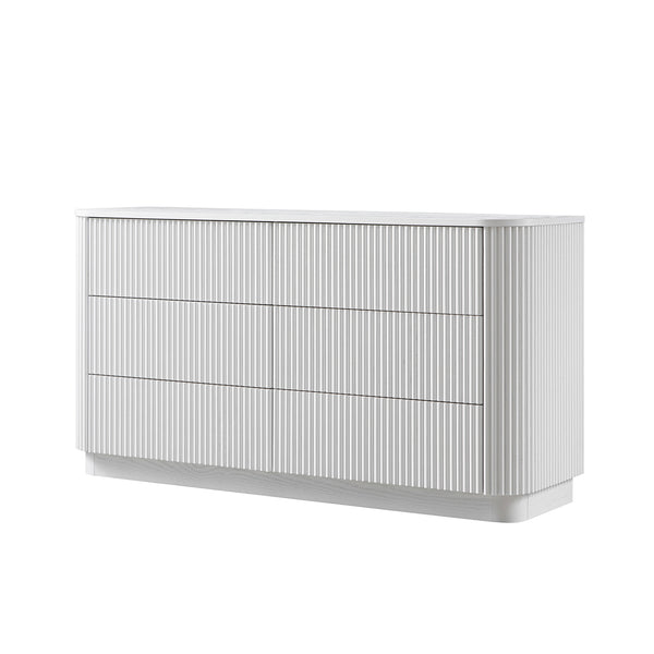 Maru Chest of 6 Drawers, Washed White