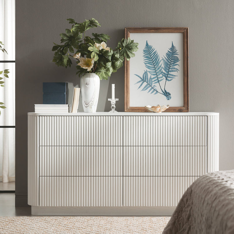 Maru Chest of 6 Drawers, Washed White - daals