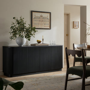 Maru Large 4-Door Sideboard, Black