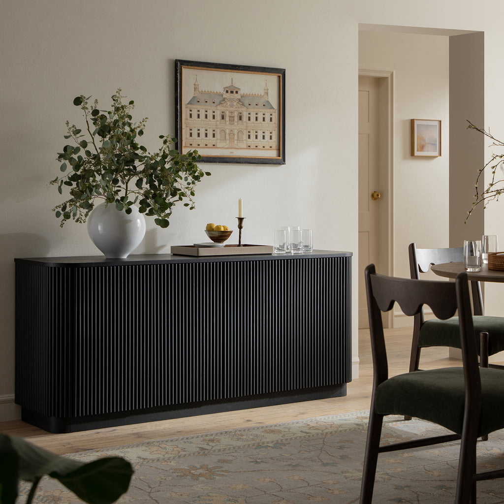 Maru Large 4-Door Sideboard, Black | daals