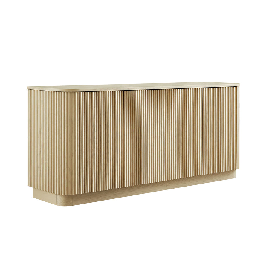 Maru Large 4-Door Sideboard, Greige Oak