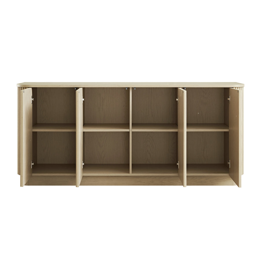 Maru Large 4-Door Sideboard, Greige Oak