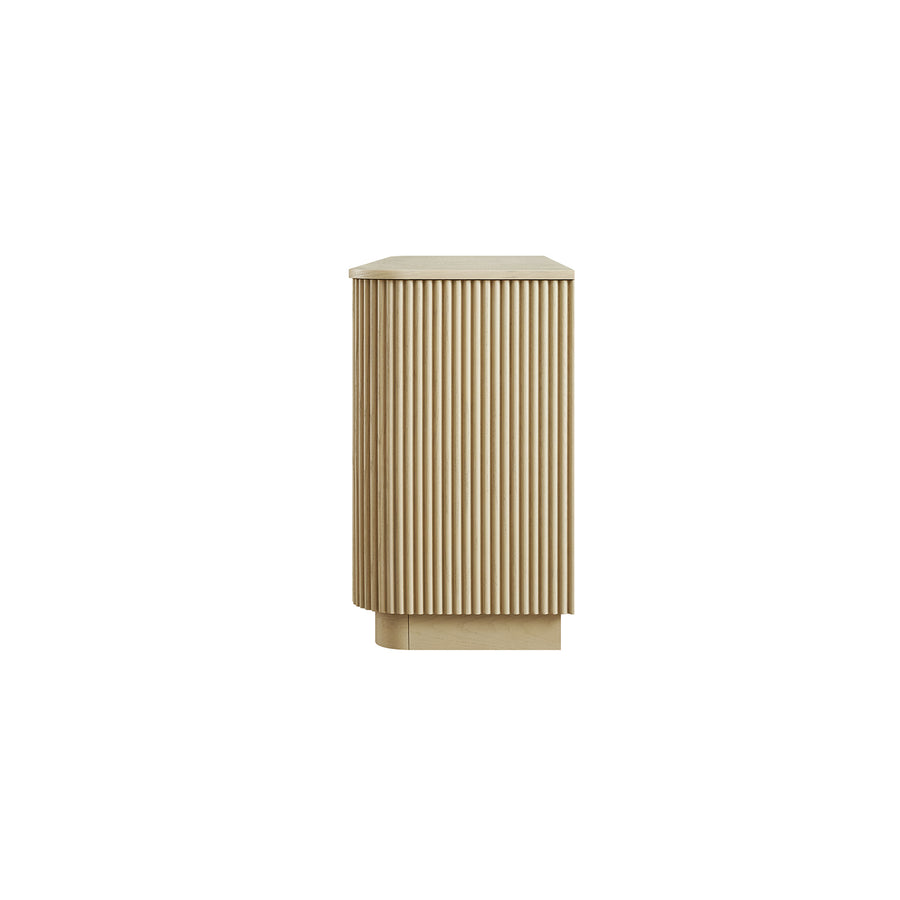 Maru Large 4-Door Sideboard, Greige Oak