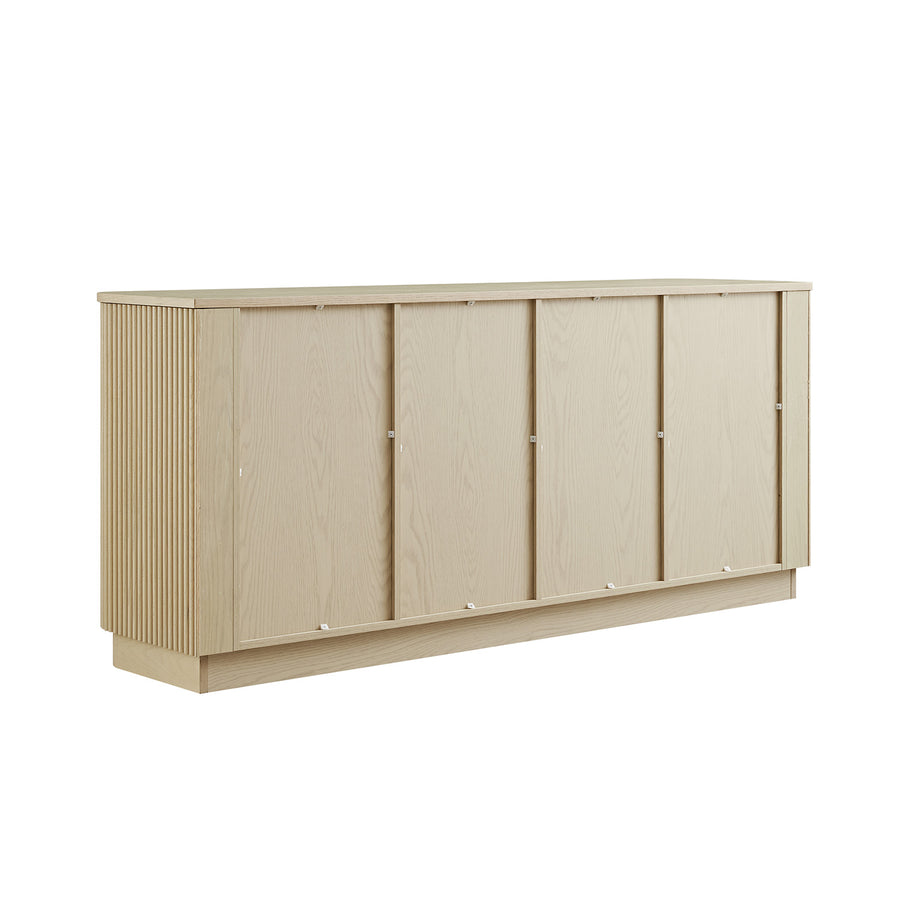 Maru Large 4-Door Sideboard, Greige Oak