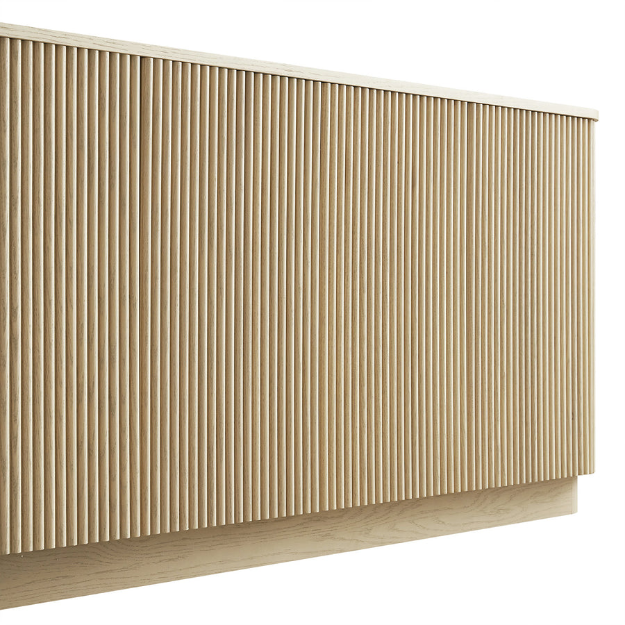 Maru Large 4-Door Sideboard, Greige Oak