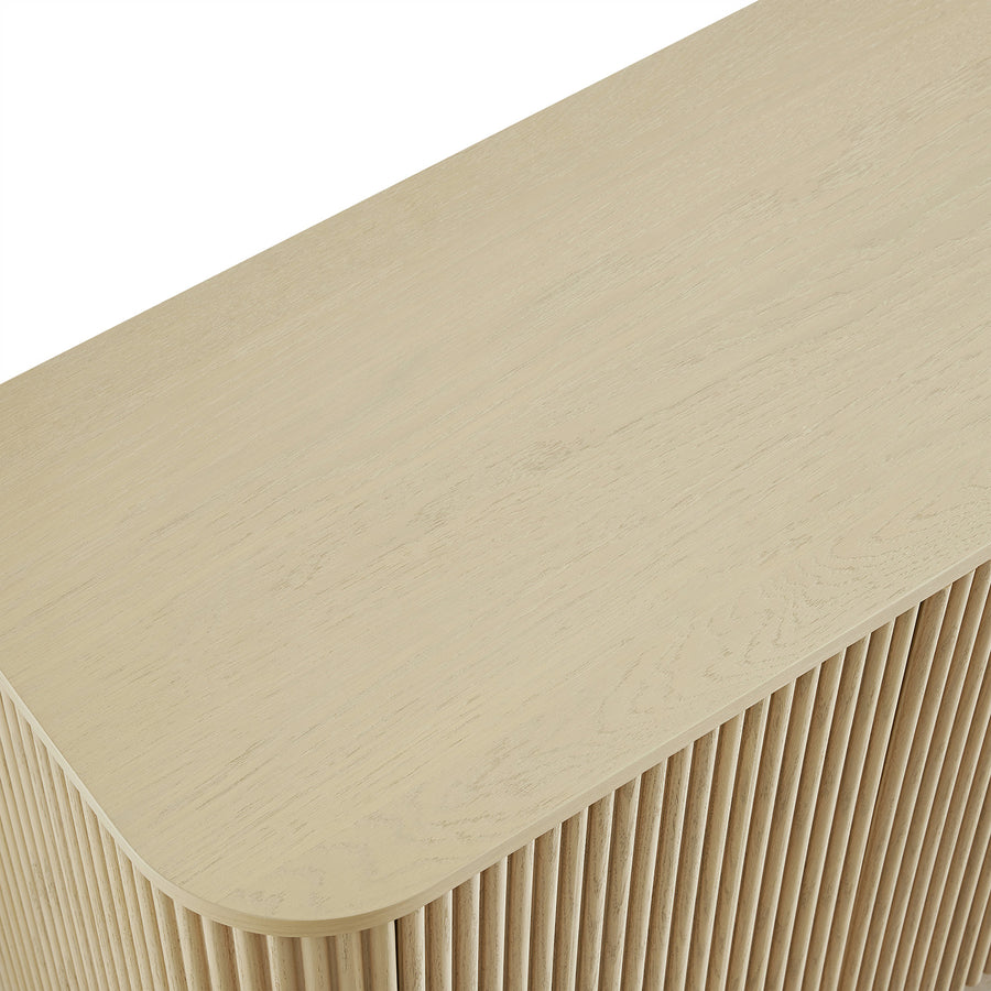 Maru Large 4-Door Sideboard, Greige Oak