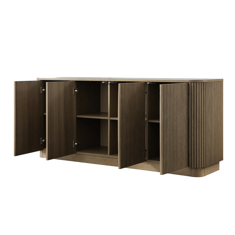 Maru Large 4-Door Sideboard, Silver Oak