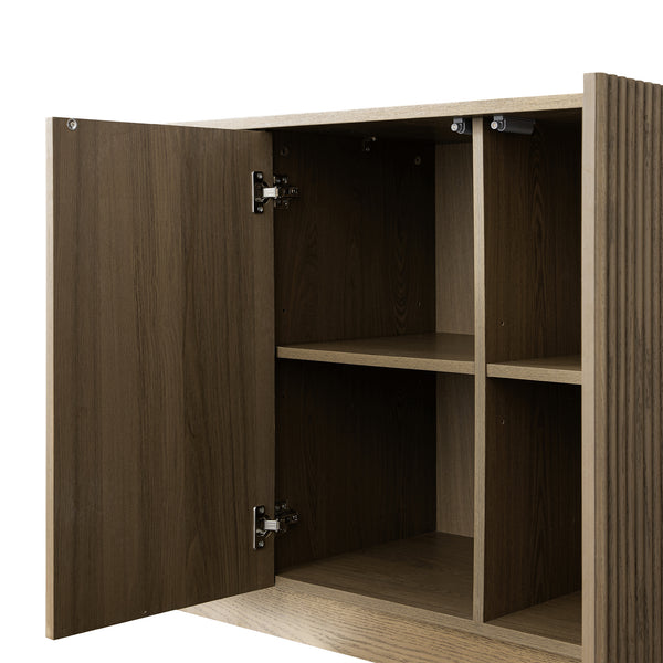 Maru Large 4-Door Sideboard, Silver Oak