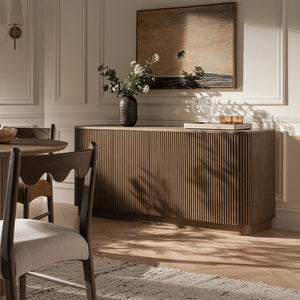 Maru Large 4-Door Sideboard, Silver Oak