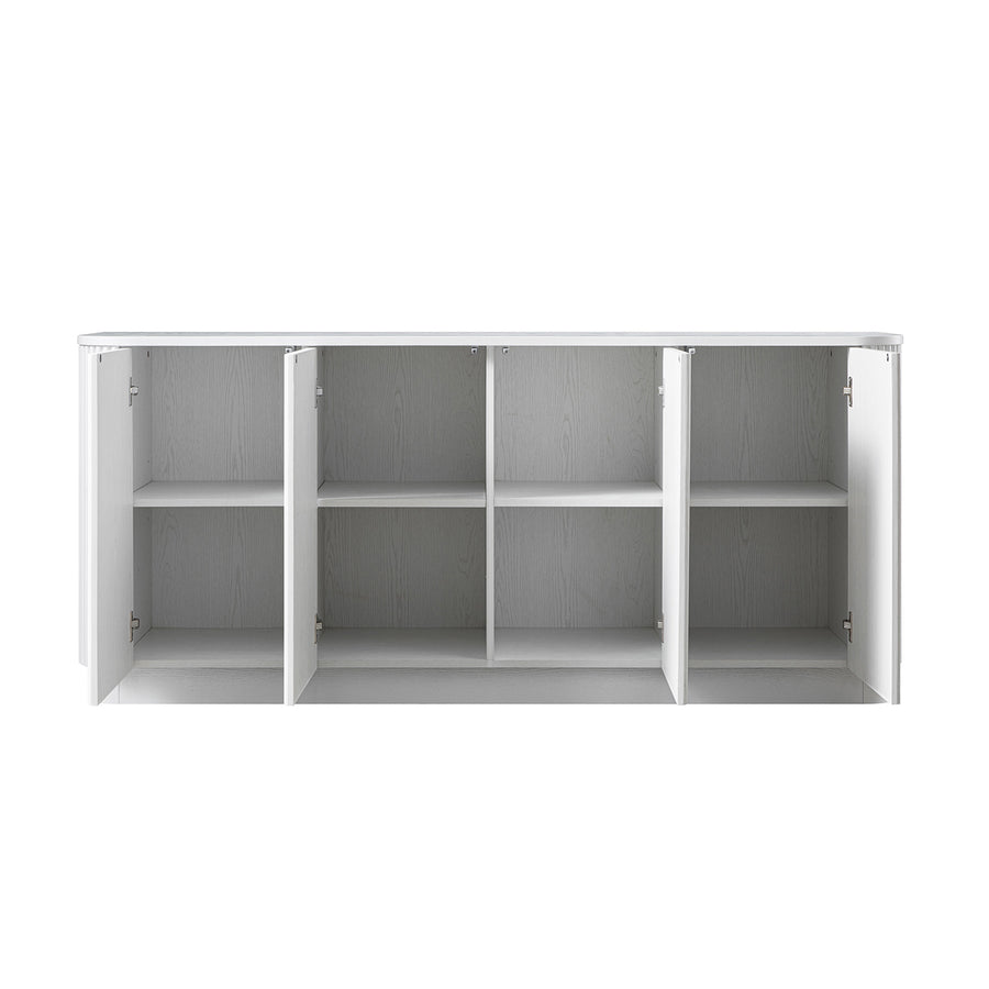 Maru Large 4-Door Sideboard, Washed White