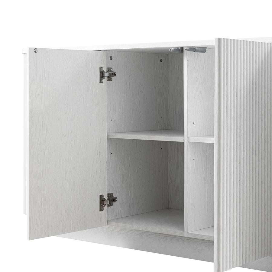 Maru Large 4-Door Sideboard, Washed White