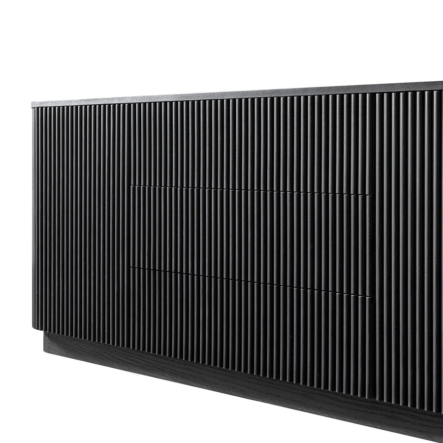 Maru Large 2-Door Sideboard with Drawers, Black