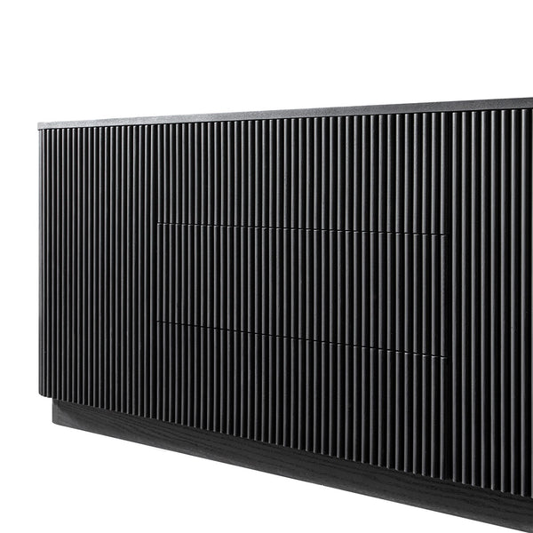 Maru Large 2-Door Sideboard with Drawers, Black