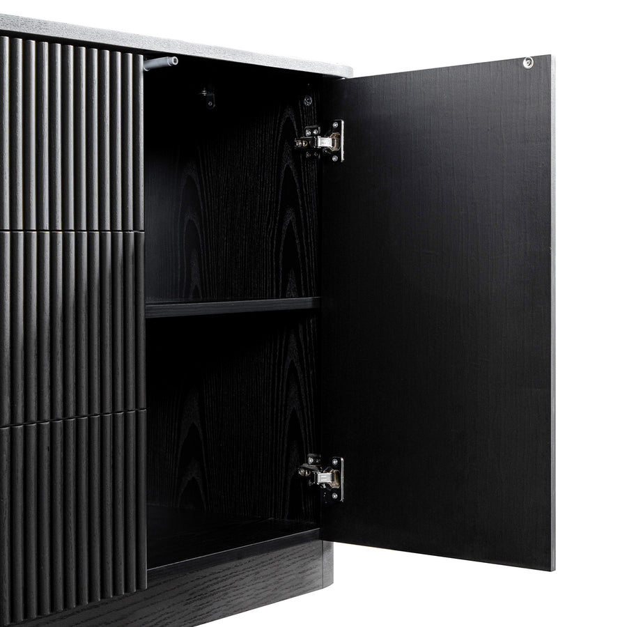 Maru Large 2-Door Sideboard with Drawers, Black