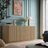 Maru Large 2-Door Sideboard with Drawers, Greige Oak