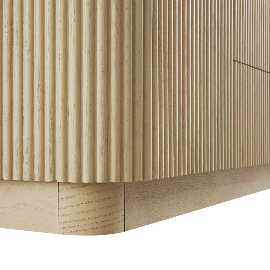 Maru Large 2-Door Sideboard with Drawers, Greige Oak