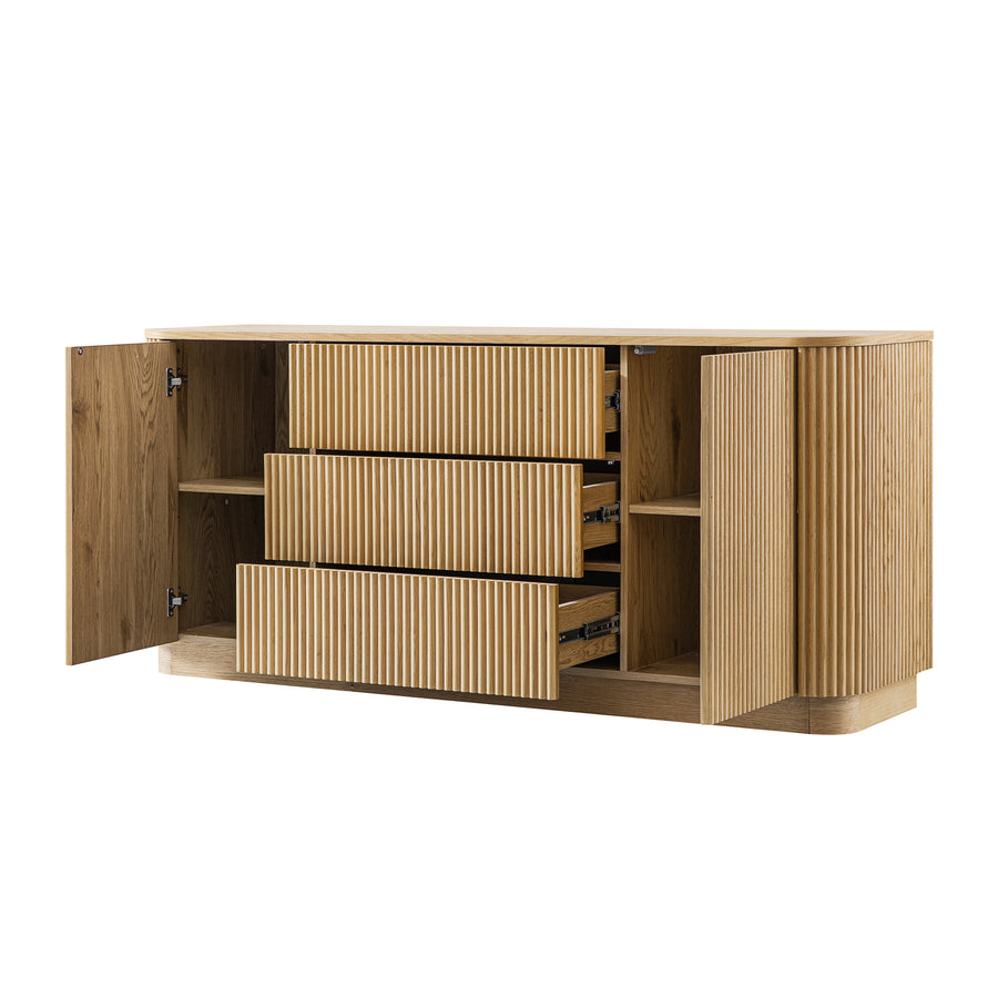 Maru Large 2-Door Sideboard with Drawers, Oak