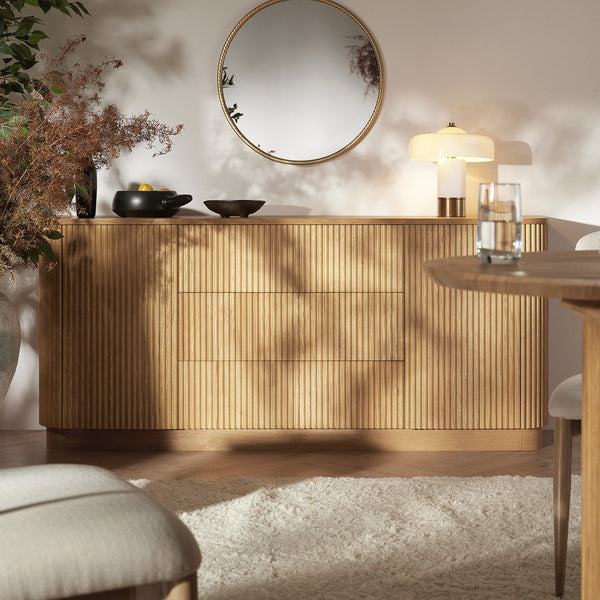 Maru Large 2-Door Sideboard with Drawers, Oak