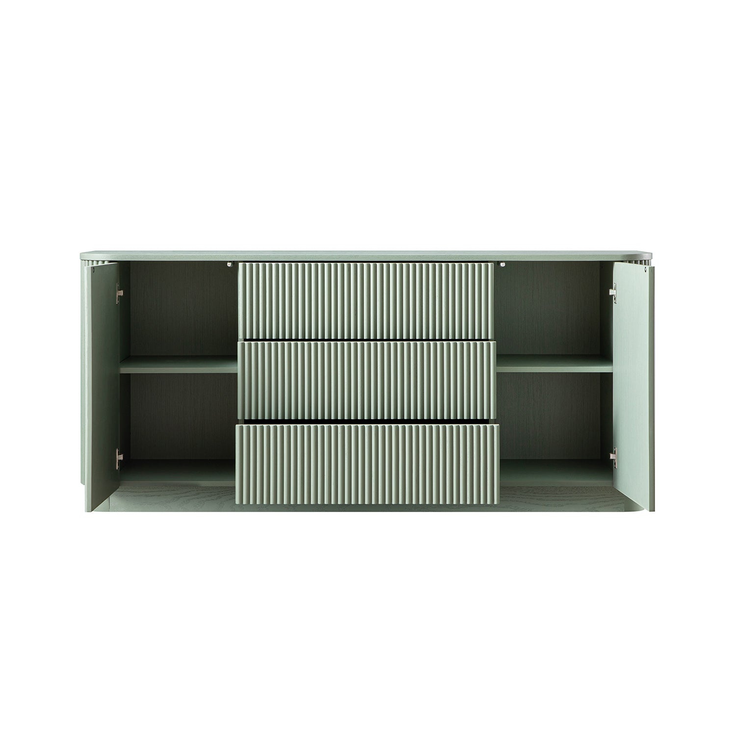 Maru Large 2-Door Sideboard with Drawers, Sage Green