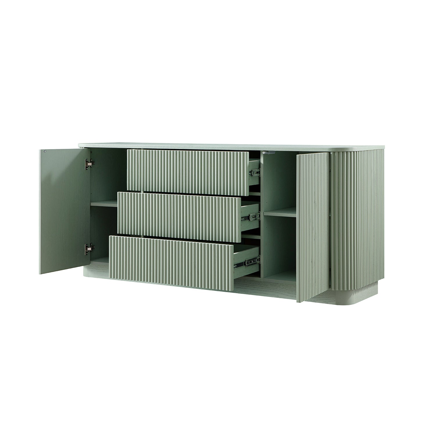 Maru Large 2-Door Sideboard with Drawers, Sage Green