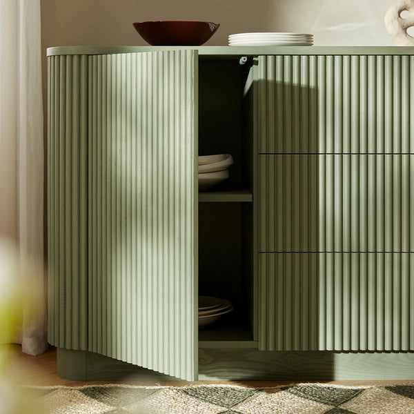 Maru Large 2 - Door Sideboard with Drawers, Sage Green - daals
