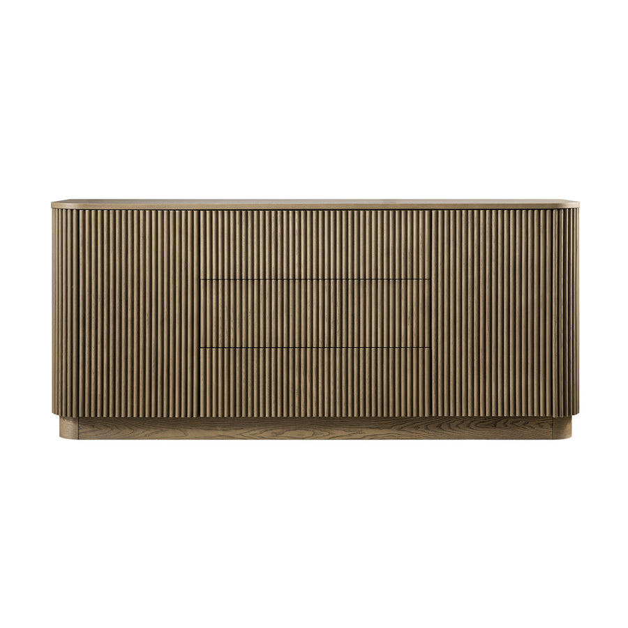 Maru Large 2-Door Sideboard with Drawers, Silver Oak
