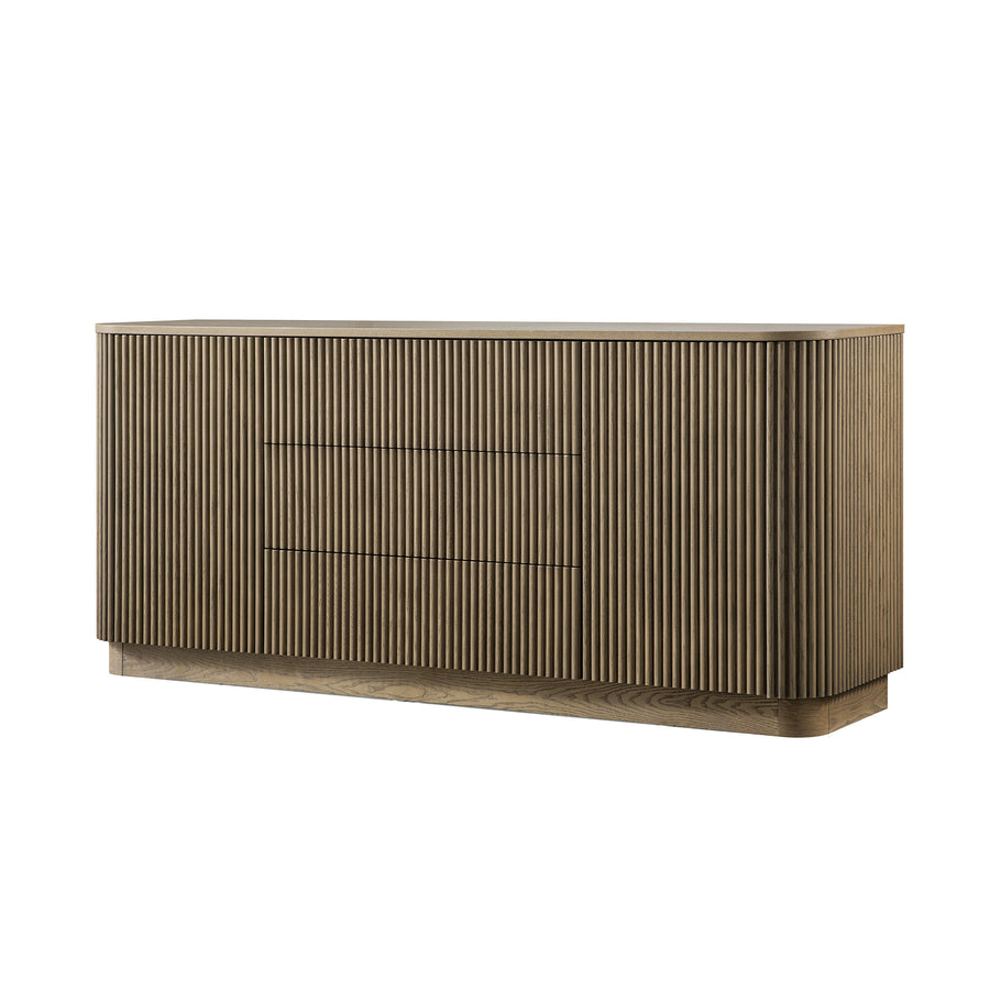 Maru Large 2-Door Sideboard with Drawers, Silver Oak