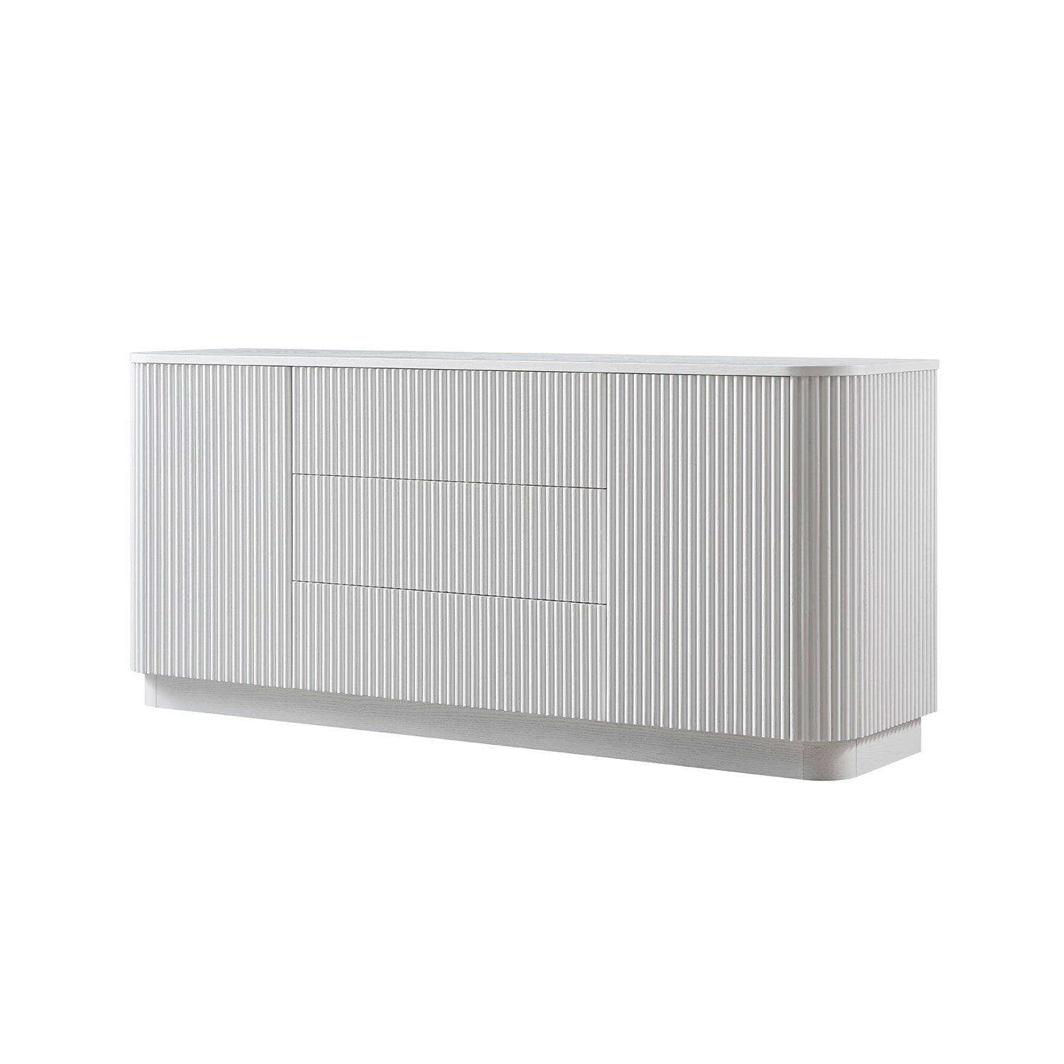 Maru Large 2-Door Sideboard with Drawers, Washed White