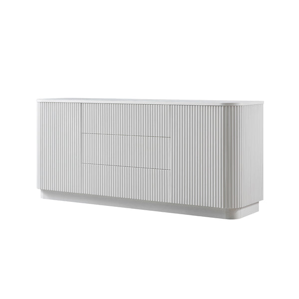 Maru Large 2-Door Sideboard with Drawers, Washed White