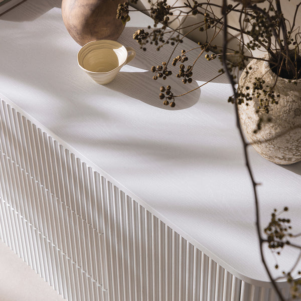 Maru Large 2-Door Sideboard with Drawers, Washed White