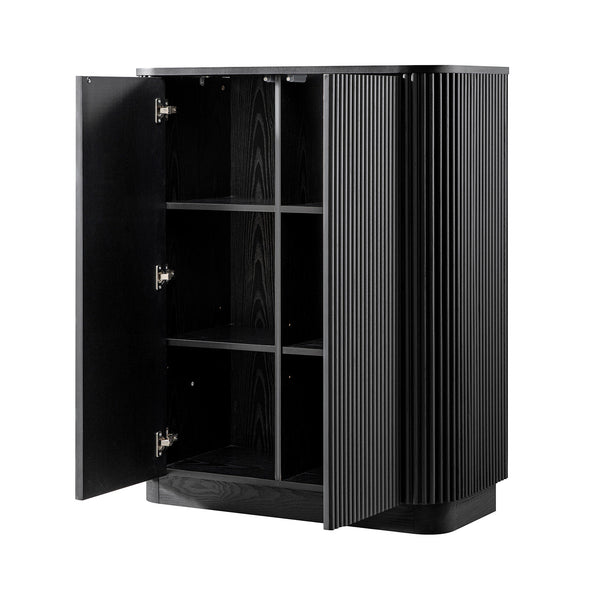 Maru Tall Cabinet, Black - daals