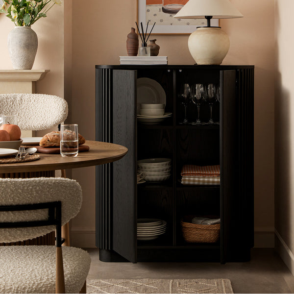 Maru Tall Cabinet, Black - daals