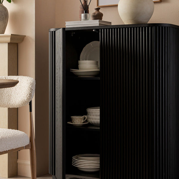 Maru Tall Cabinet, Black - daals