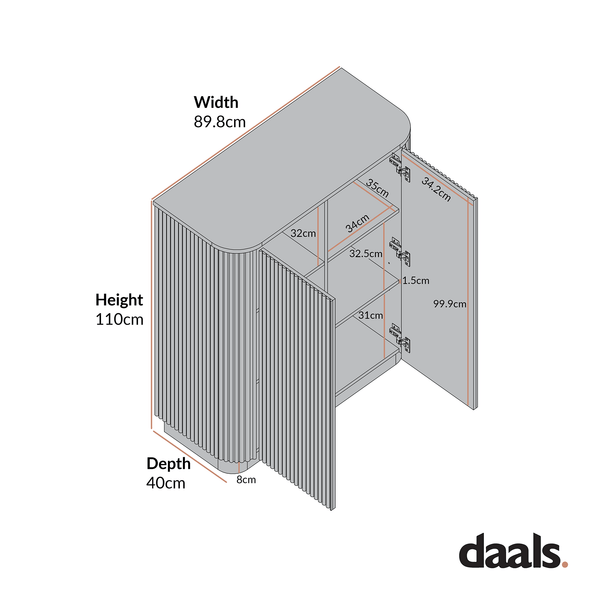 Maru Tall Cabinet, Oak