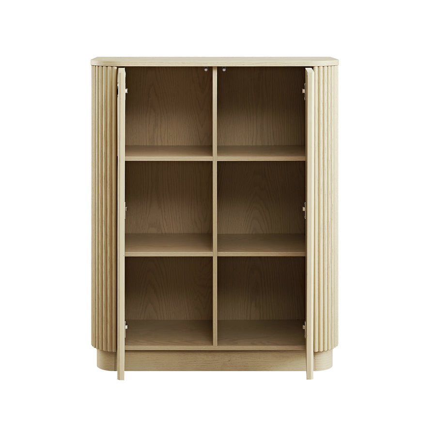 Maru Tall Cabinet, Greige Oak