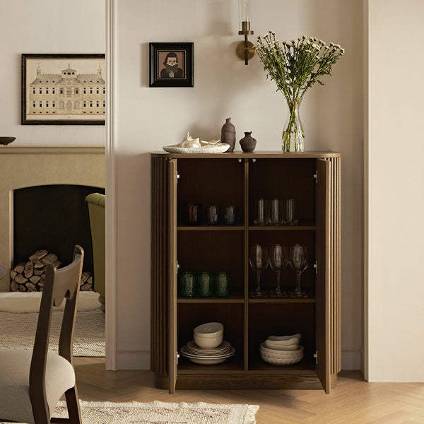 Maru Tall Cabinet, Silver Oak