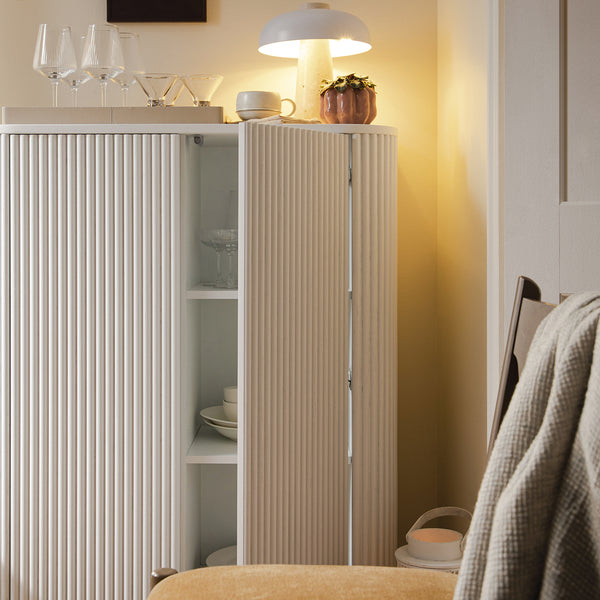 Maru Tall Cabinet, Washed White