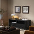 Maru 120cm TV Unit with Drawers, Black - daals