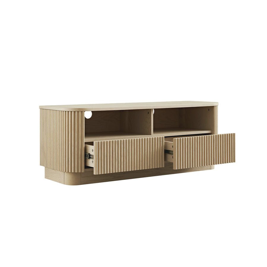 Maru 120cm TV Unit with Drawers, Greige Oak
