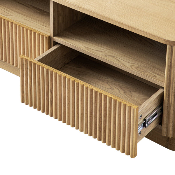 Maru 120cm TV Unit with Drawers, Oak - daals