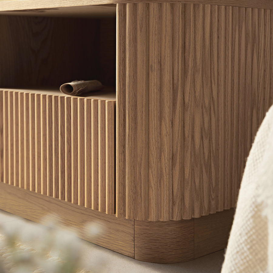 Maru 120cm TV Unit with Drawers, Oak