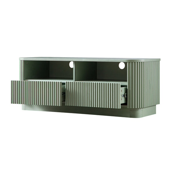 Maru 120cm TV Unit with Drawers, Sage Green