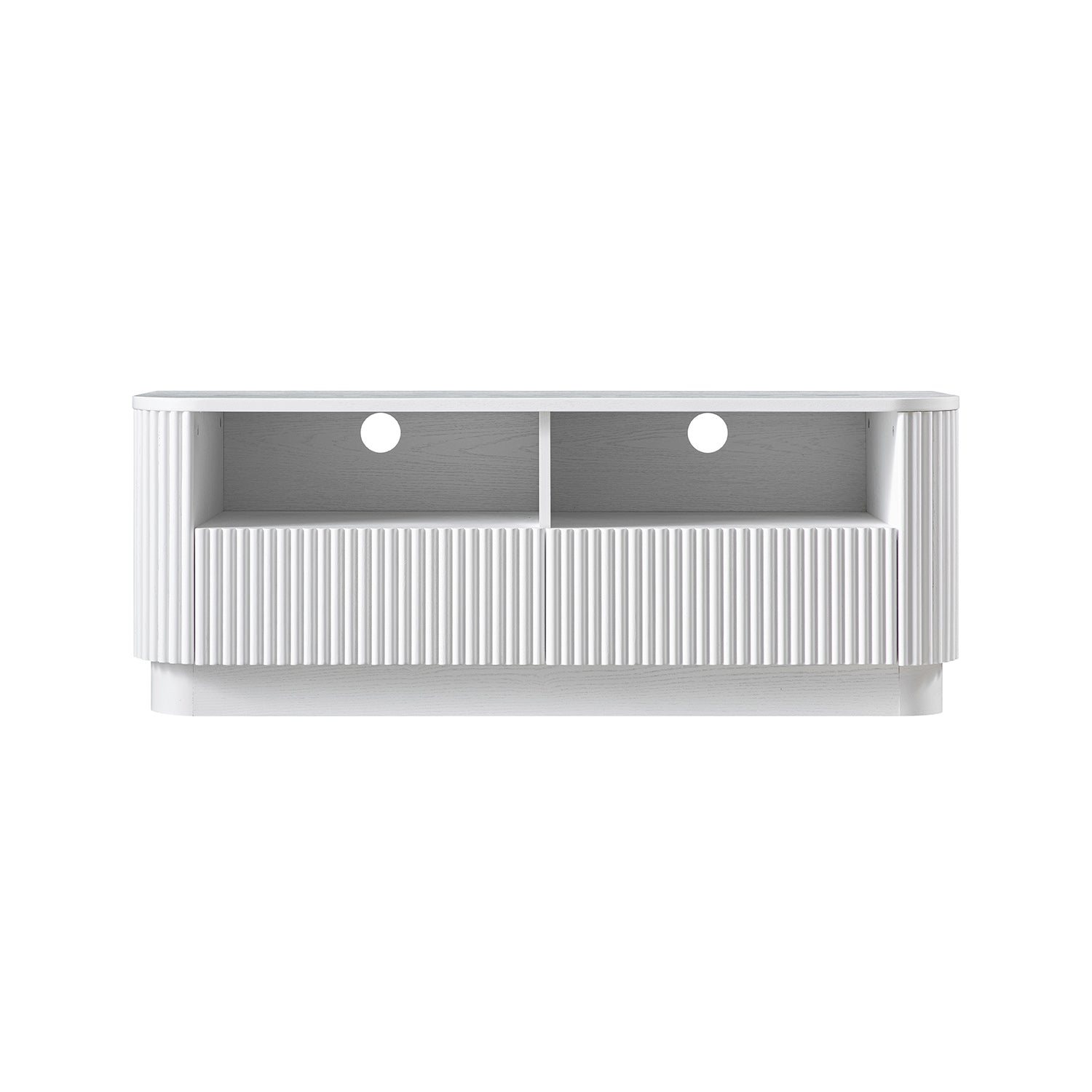 Maru 120cm TV Unit with Drawers, Washed White