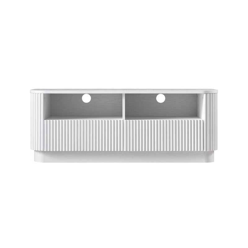 Maru 120cm TV Unit with Drawers, Washed White