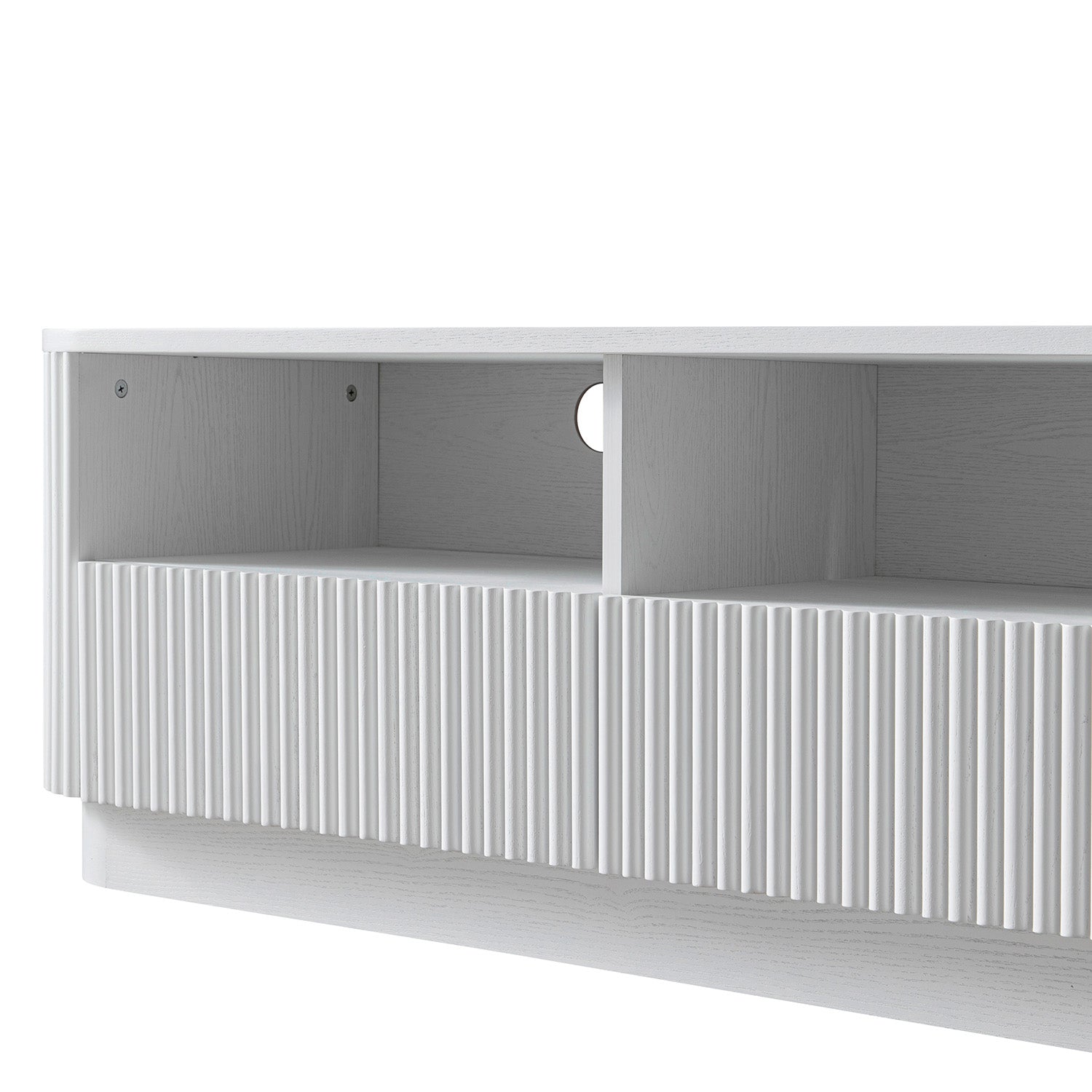 Maru 120cm TV Unit with Drawers, Washed White