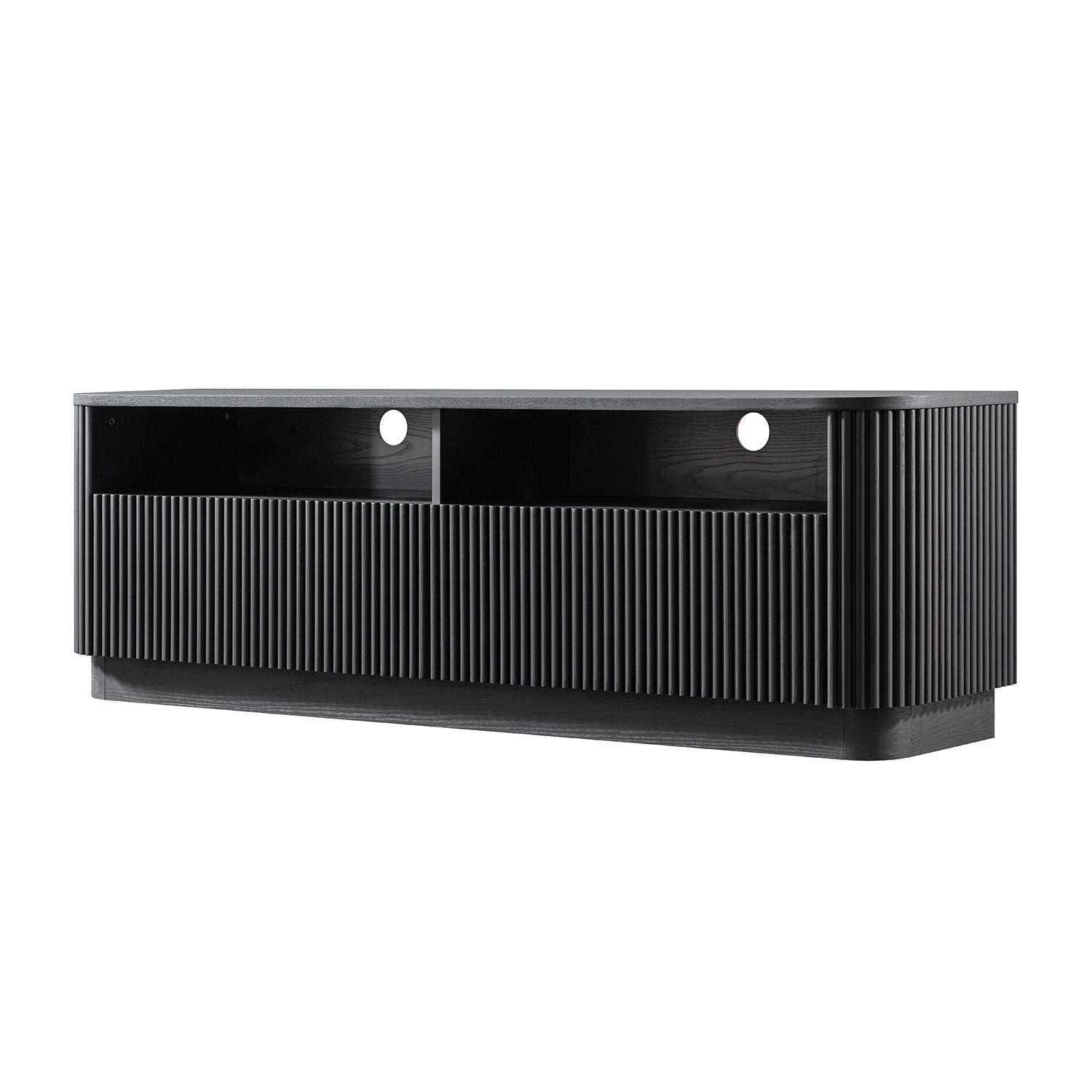 Maru 162cm TV Unit with Drawers, Black