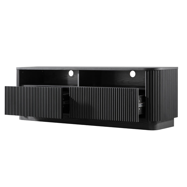 Maru 162cm TV Unit with Drawers, Black