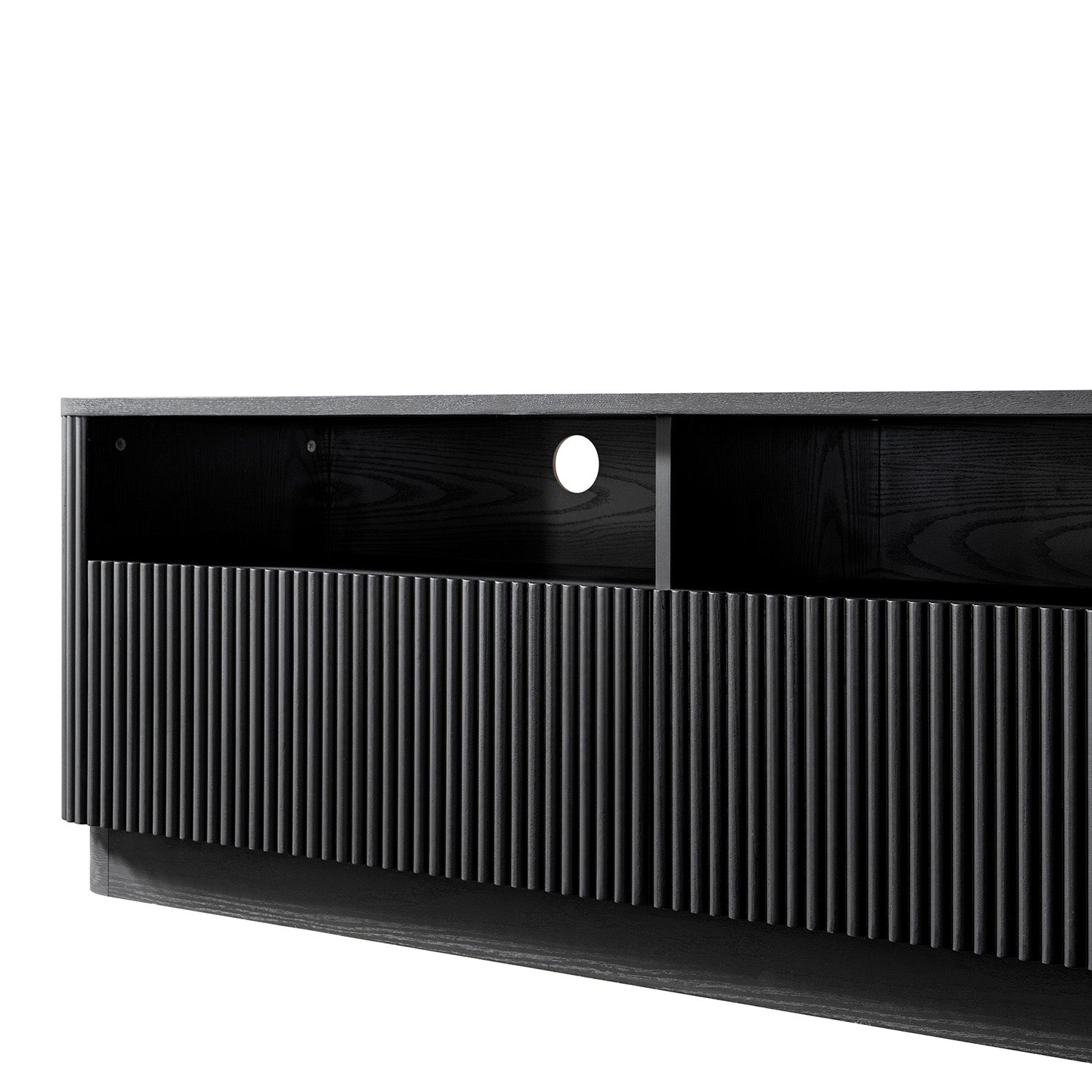 Maru 162cm TV Unit with Drawers, Black